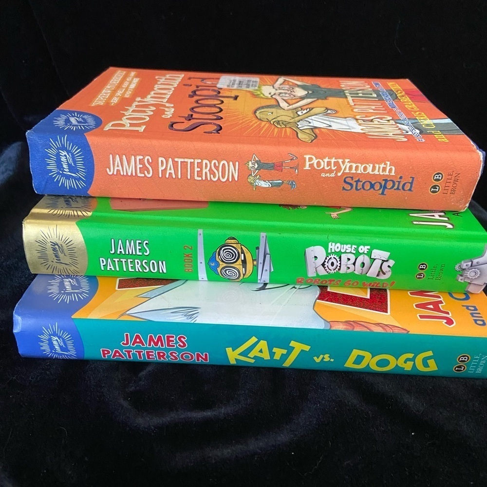 💜 Lot of 3 JAMES PATTERSON Young Reader books Katt vs Dogg House of Robots